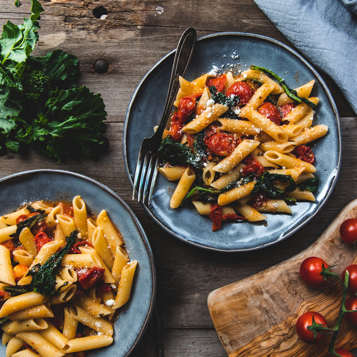 Penne with Garlicky Broccoli Rabe | Bionaturae Food Site